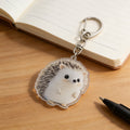 Flat Acrylic Hedgehog Keychain With Swivel Snap Hook view 4