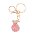 Rhinestone Fortune Bag Keychain Fu Charm Gold Clasp Four Colors view 5