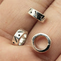 8x8x3mm 0.5g Multicolor Zinc Alloy Round Large Hole Spacer Beads for Bracelet Necklace Making