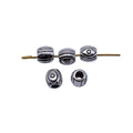 Engraved Eye Cube Bead in Antique Silver Tone Finish view 4