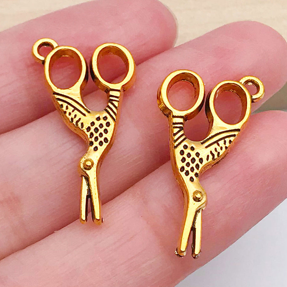 Antique Zinc Alloy Sewing Machine Scissors Button Needle Yarn Charm Pendant for DIY Jewelry