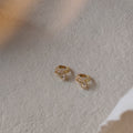 Gold Tone Clear Stone Mini Bow Huggie Ear Clips For Women view 4