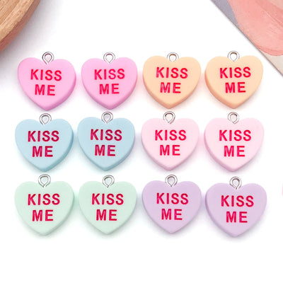 Printed detail graphic for the letter and heart charms