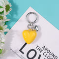 Glossy Resin Puffy Heart Keychain with Mini Charm Accent view 9