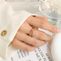Double Wire Knot Open Cuff Bangle And Matching Knot Ring view 10