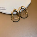 Geometric Stud Earrings Five Shape Options Polished Metal Jewelry view 8