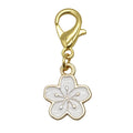 Enamel Cherry Blossom Flower Charm Gold Lobster Clasp Five Colors view 6