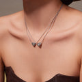 Initial Heart Pendant Necklace Letter Gold Steel A-Z view 4