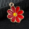 Enamel Alloy Daisy Flower Charm Pendant Seven Colors view 9