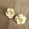 White Floral Pearl and Shell Statement Earrings Assortment view 12
