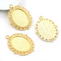 Ornate Oval Pendant Tray Assortment Jewelry Making Components view 8