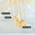 Letter R Seal And Moon Star Charm Pendant Necklace Gold view 2