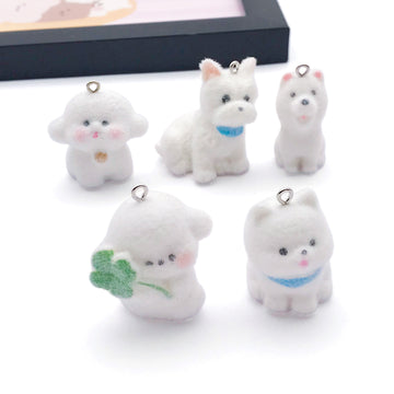 Multicolor Rabbit Glossy Charms with 8 Listed Options
