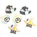 Enamel-Look Silver Gold Cat Paw Alloy Charms in 6 Styles view 2