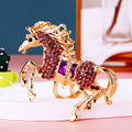 Jeweled Horse Keychains in Forty One Colors Poses and Motif Options view 10