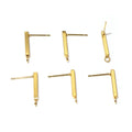 Slim Bar Earring Posts With Hanging Loops in Eight Styles view 4