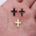 Gold Tone Enamel Cross Charms in Four Colors for Jewelry view 6