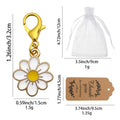 Enamel Daisy Flower Charm Gold Lobster Clasp Five Colors view 2