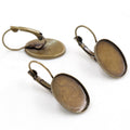Oval Leverback Earring Bezel Settings in Twelve Options view 3