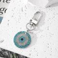 Gold and Silver Tone Rhinestone Round Evil Eye Clip Keychains view 9