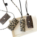 Leopard Print Rectangle Phone Pouch Necklace in Two Patterns view 5