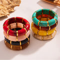 Marbled Resin Stretch Bracelet in Eight Compact Colorways view 4