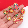Red Lion Dance and Fu Character Metal Charms with 22 Listed Options view 2