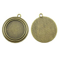 Rope Edge Round Cabochon Setting for Jewelry Making view 2