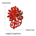 Faceted Crystal Floral Leaf Cluster Brooch in Seven Colorways view 12
