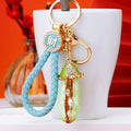 Pearl Pea Pod Keychains with Braided and Bare Wrist Loop Options view 7
