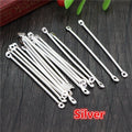 Slim Double Loop Metal Connector Bars in Four Finishes view 4