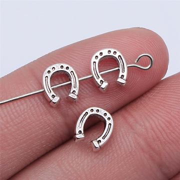 Horseshoe Metal Spacer Beads in Three Antique Finishes
