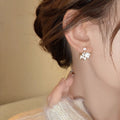 Gold Tone Pearl And Horse Stud Earrings Fashion Earrings view 4