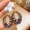 Green Leaf Crystal Chandelier Earrings in Four Distinct Styles view 9