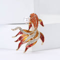 Pearl Goldfish Brooch In 4 Styles With Enamel And Crystal Details view 2