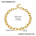 Oversized Oval Link Chain Necklace and Bracelet Collection view 9
