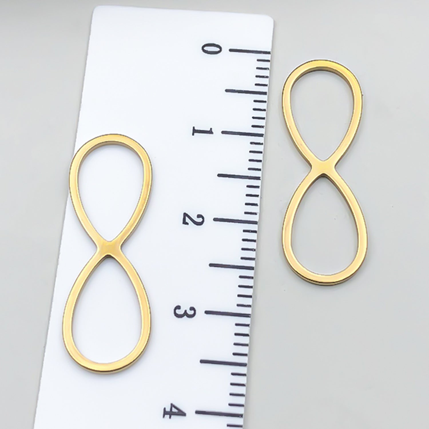 Gold Plated Stainless Steel Hollow Five Point Star Infinity Connector Charm for DIY Jewelry
