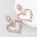 Crystal Open Heart and Star Statement Earrings in Four Styles view 9