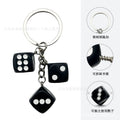 Dice Charm Keychains Featuring Black Dice Across 10 Pictured Variations view 1