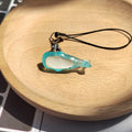Mini Teal Polka Dot Whale Shark Phone Strap Bag Charm view 3