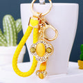 Jeweled Ruyi Scepter Keychains in Red, Yellow and Purple view 7