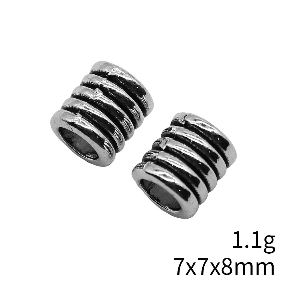 7x7x8mm 1.1g Multicolor Zinc Alloy 5 Ring Large Hole Beads for Bracelet Necklace DIY Making