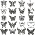 Antique Silver Butterfly Metal Charms with 21 Listed Options view 1