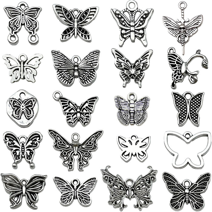 Antique Silver Butterfly Metal Charms with 21 Listed Options