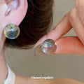 Translucent Round Stud Earrings in Six Candy Colors view 4