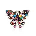 Black Gold Tone Butterfly Crystal Metal Brooch Pin view 6