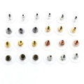 Clear Silicone Disc Earring Backs with Metal Inserts view 3