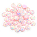 Round Floral Pattern Resin Cabochons in Eleven Colors view 10