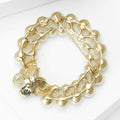 Pearl Wreath Brooch with Crystal Butterfly in Two Tones view 4