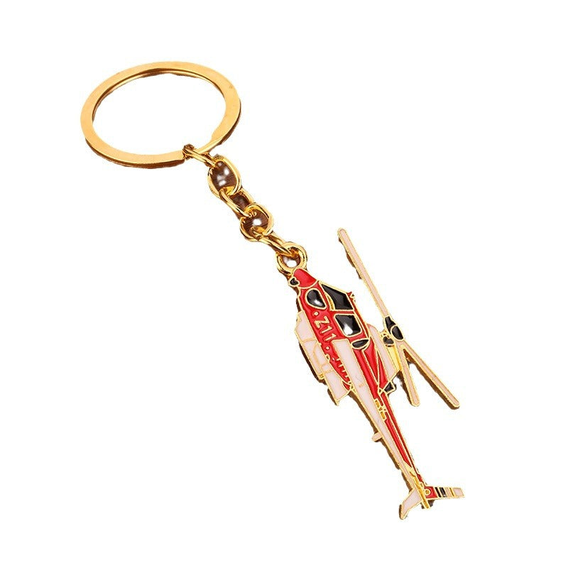 Creative Alloy Helicopter Keychain Bag Charm Gift for Students